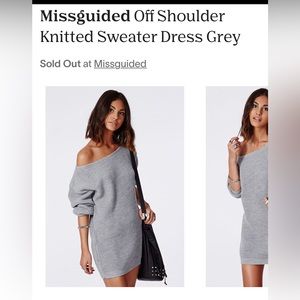Off the shoulder sweater dress